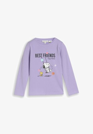 TOM TAILOR, TOM TAILOR T-SHIRT LANGARMSHIRT MIT PEANUTS-PRINT - Langarmshirt - sweet purple