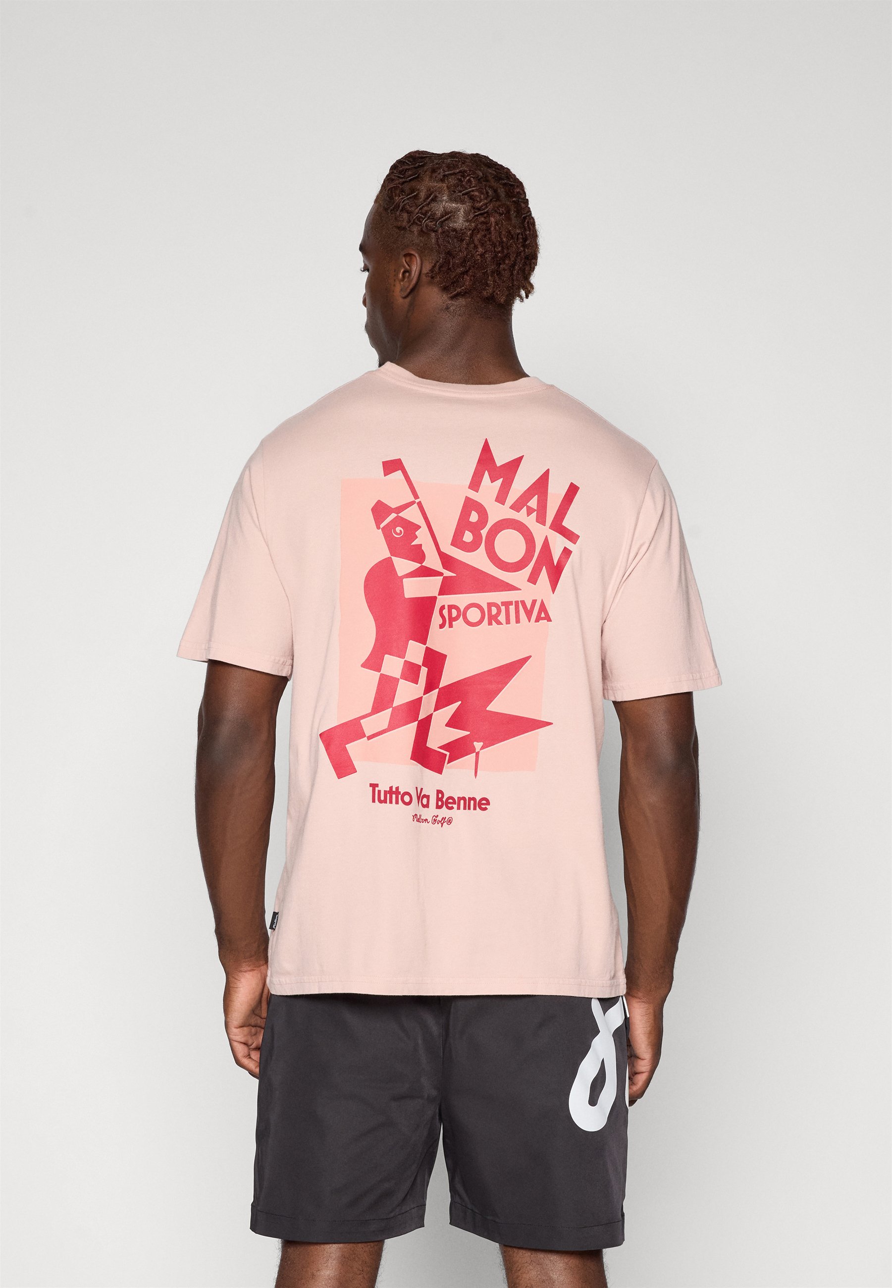 Tシャツ・カットソー Malbon Golf Malbon Script Uni Round T-Shirt PINK M5123PRS01P Tシャツ・カットソー Malbon Golf Malbon Script Uni Round T