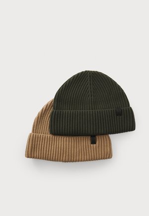 UNISEX 2 PACK - Huer - green/beige