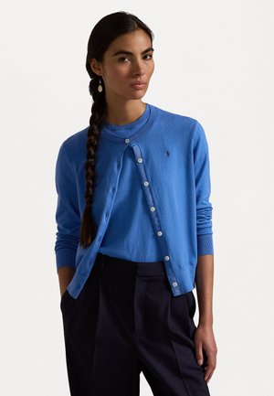 PIMA COTTON LONG SLEEVE CARDIGAN - Kardigan - pond blue