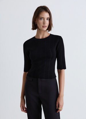 Calliope, T-SHIRT TINTA UNITA - Strickpullover - ultrablack