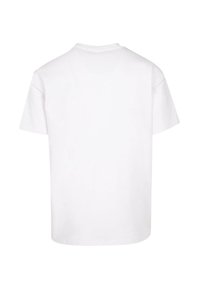 Hvid bomulds t-shirt med korte ærmer, rund hals og lige pasform. Glat tekstur uden synlige mønstre eller detaljer. Bagfra vist.