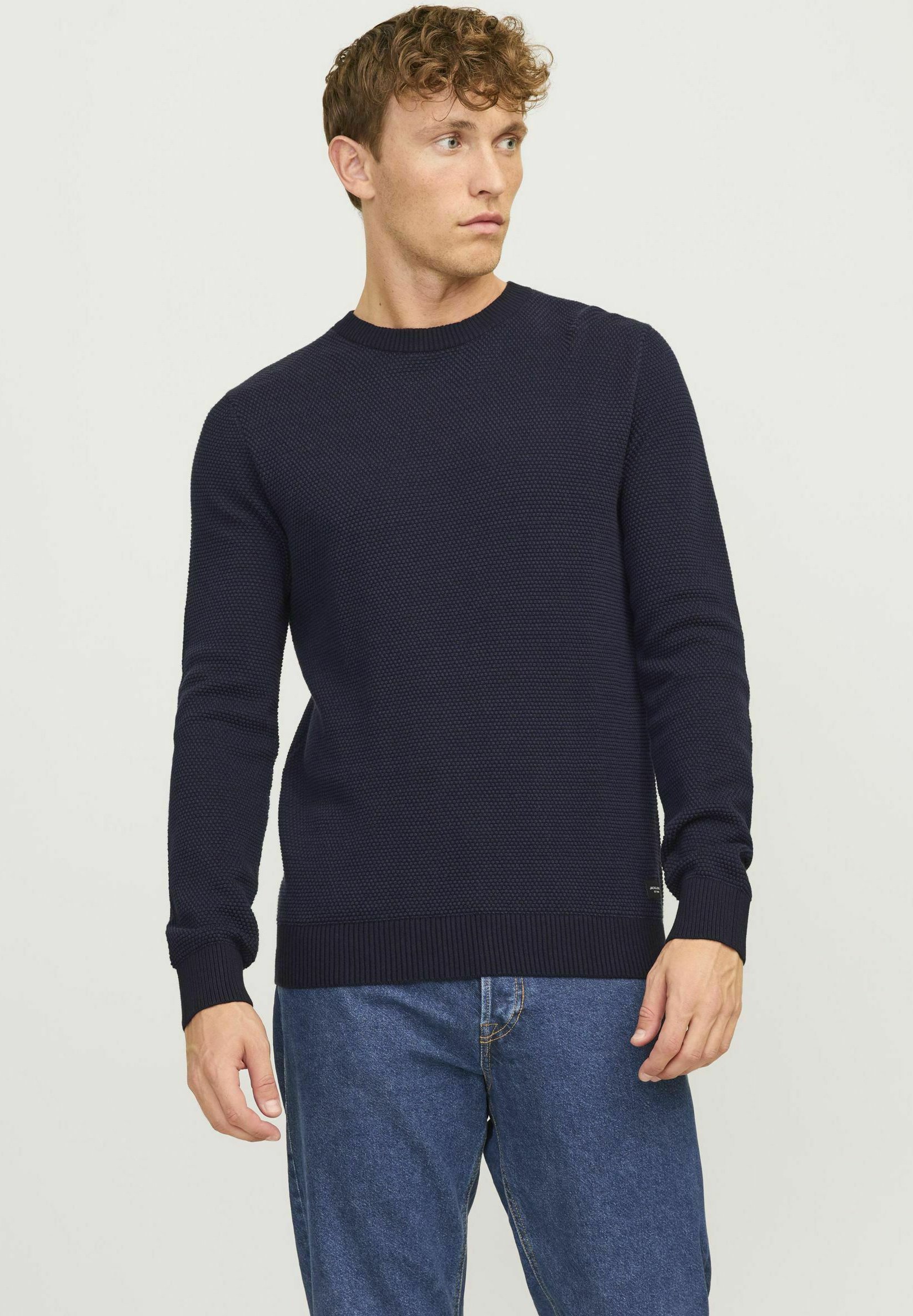 Jack & Jones JJEEMIL ROLL NECK NOOS - Jersey De Punto - Oatmeal Melange