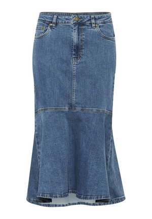 Culture CYRINE AMI - Denim skirt - medium vintage blue wash