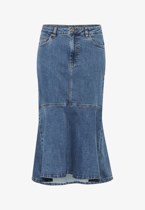 Culture CYRINE AMI - Farmerszoknya - medium vintage blue wash