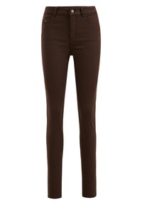 Ruske skinny jeans laget av stretchy bomullsblandingsstoff. Har fem lommer, glidelås foran og en jevn tekstur.