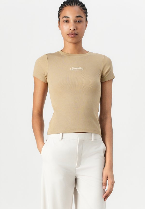 SLIM - Basic T-shirt - travertine sand4