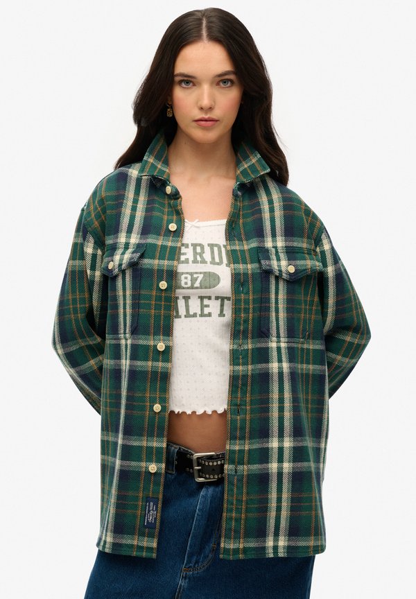 THE MERCHANT STORE HEAVY CHECKED - Hemdbluse