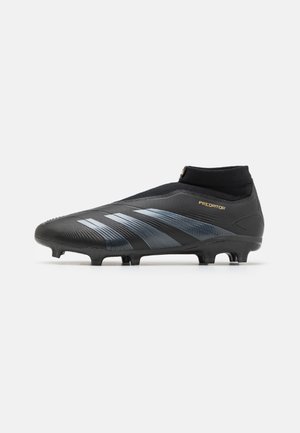 adidas Performance PREDATOR LEAGUE LACELESS FG - Firm-ground football boots - core black/carbon/gold metallic