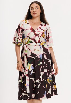 MIT DRUCK - Jerseykjole - dunkelrot