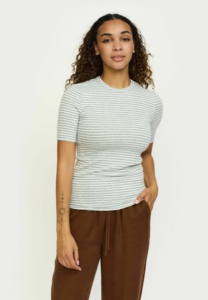 Trükipildiga T-särk - light grey melange