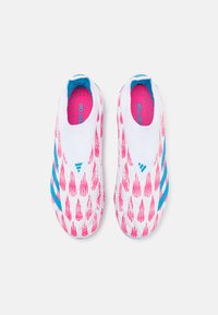 adidas Performance PREDATOR ELITE FG UNISEX - Nogometne kopačke za čvrstu podlogu - footwear white/solar blue/solar pink
