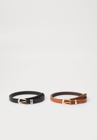 LEATHER 2 PACK - Vöö - black/cognac