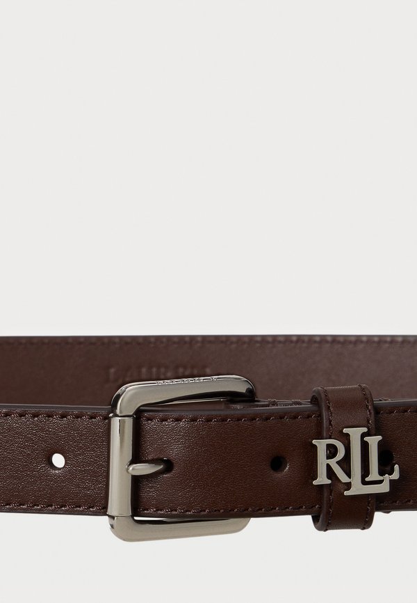 LOGO KEEPER LEATHER SKINNY BELT - Belt - dark hickory2