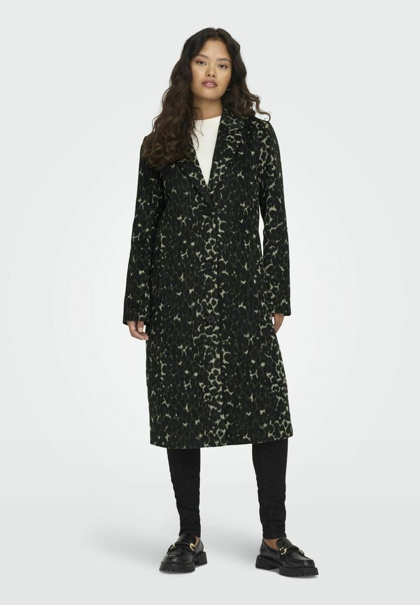 LANGER GEMUSTERTER - Klassischer Mantel - forest night
