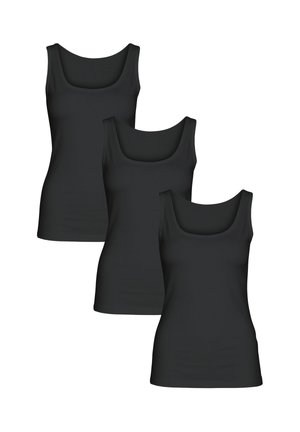 BASIC MAX TANK 3ER PACK - Hemd - black