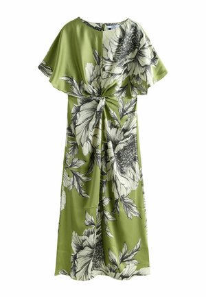 TALL FIT - TEXTURED SHORT SLEEVE - Maxikjoler - green ecru