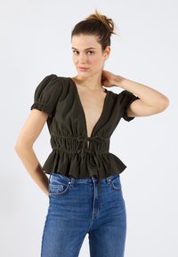 Even&Odd - T-shirts basic - khaki Miniaturebillede 1