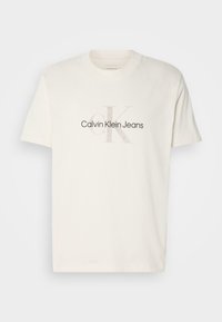 TEXTURED MONOLOGO TEE - Print T-shirt - antique white