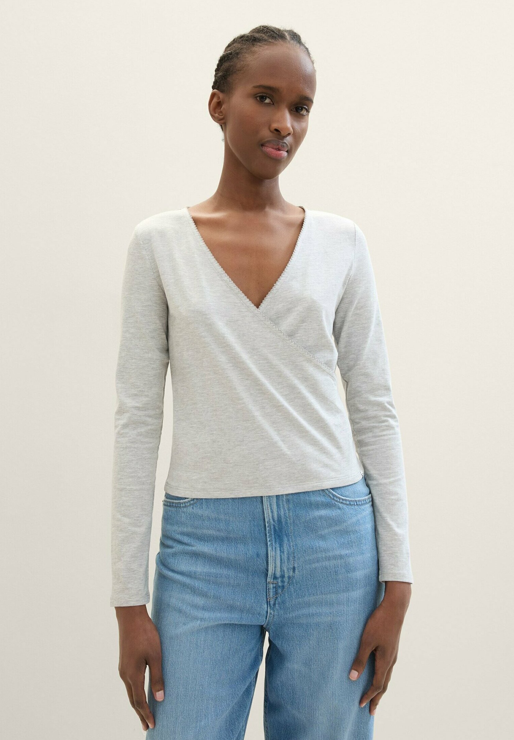 Maglietta A Maniche Lunghe TOM TAILOR Donna | Top Basic Collo Alto, Maglia In Misto Cotone, Vestibilità Normale, Autunno Inverno