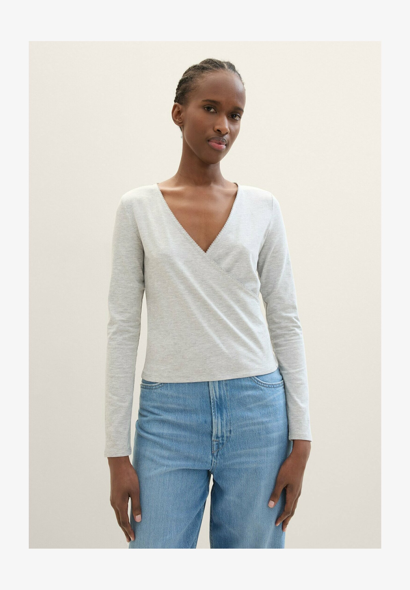 Maglietta A Maniche Lunghe TOM TAILOR Donna | Top Basic Collo Alto, Maglia In Misto Cotone, Vestibilità Normale, Autunno Inverno