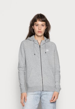 Nike Sportswear HOODIE - Sweatjacke - grey heather/white