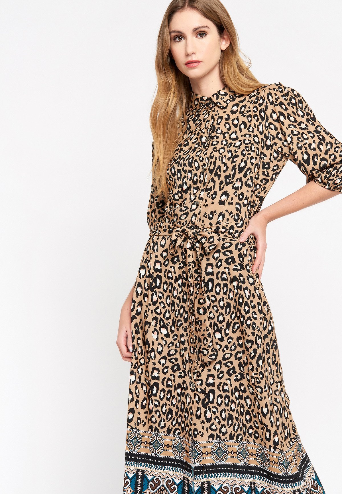 robe chemise leopard