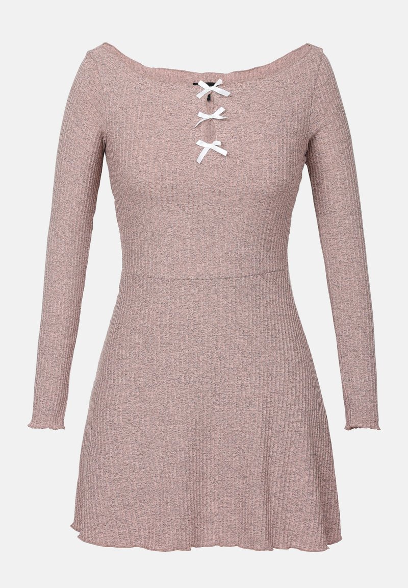 Even&Odd Gebreide jurk donkerroze