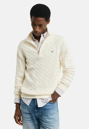 GANT CABLE HALF  - Jumper - cream