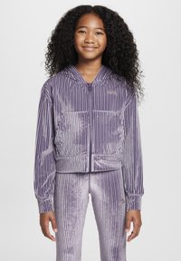 Nike Sportswear COZY - Vetoketjullinen college - dark raisin taupe grey