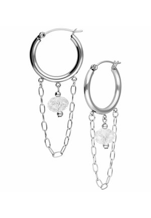 EDGY  HOOPS  - Earrings - silver-coloured