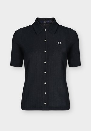 Fred Perry, BUTTON THROUGH SHEER POLO - Overhemdblouse - navy