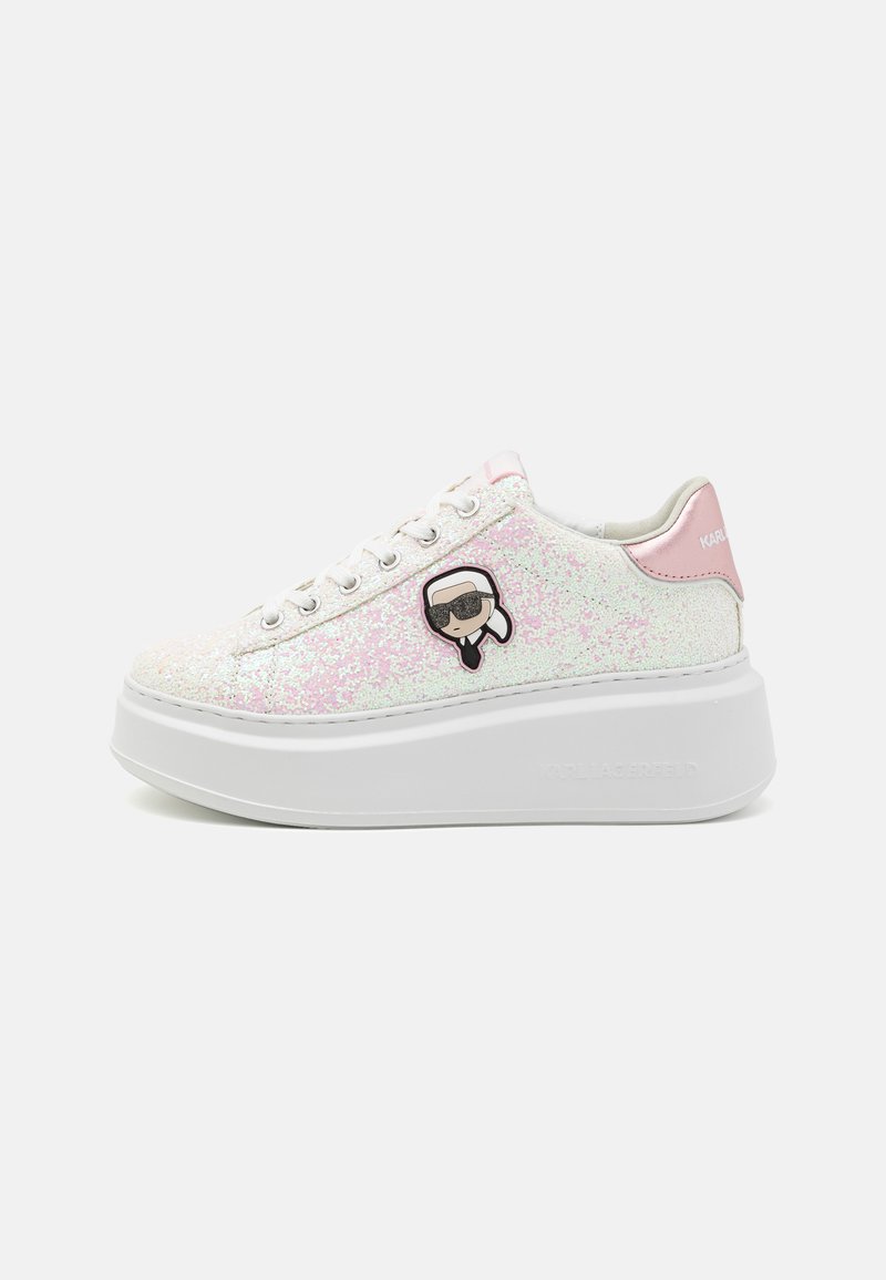 KARL LAGERFELD ANAKAPRI GLITTER - Sneaker low - white/pink