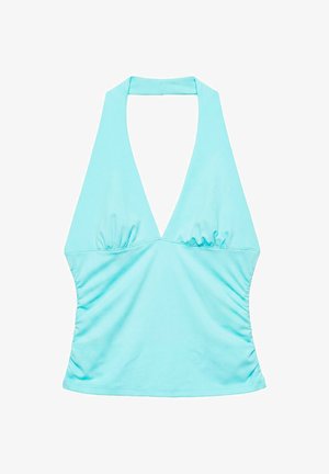 PULL&BEAR, GATHERED HALTER - TOP - Top - turquoise