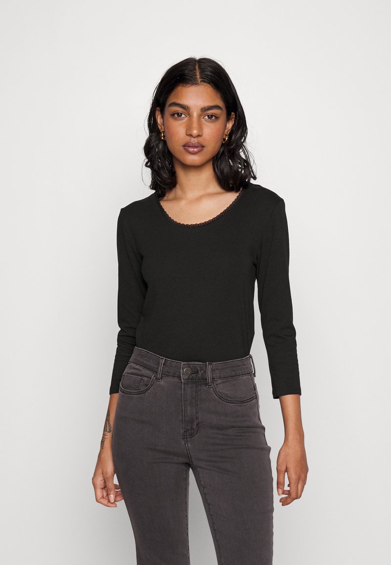 Vero Moda Petite VMDANIMAXI O-NECK - Camisola de manga comprida - black