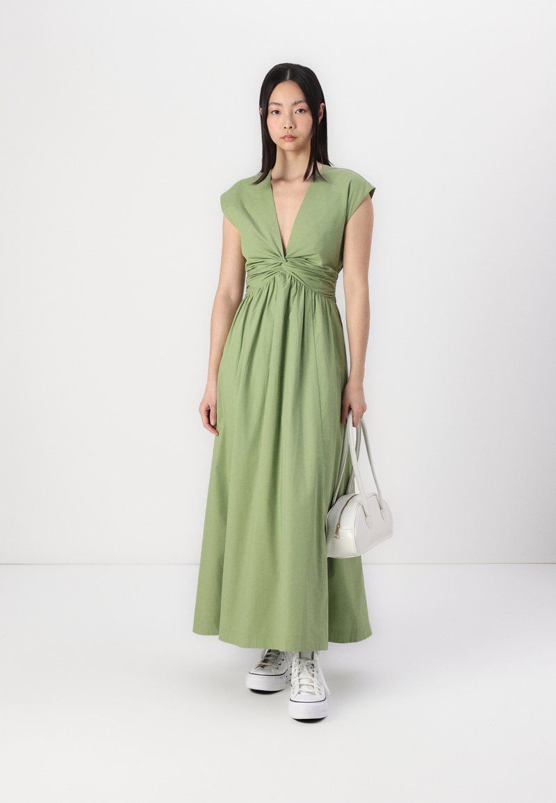 abercrombie twist front midi dress itsallchictome on LTK