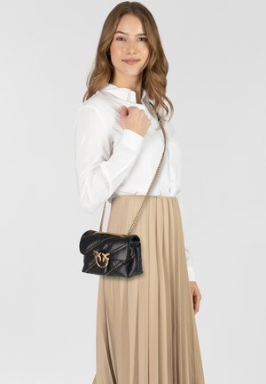 Pinko LOVE PUFF MINI  - Olkalaukku - black/antique gold-coloured