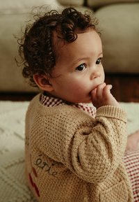 Next REGULAR FIT - Cardigan - tan brown cherry embroidered