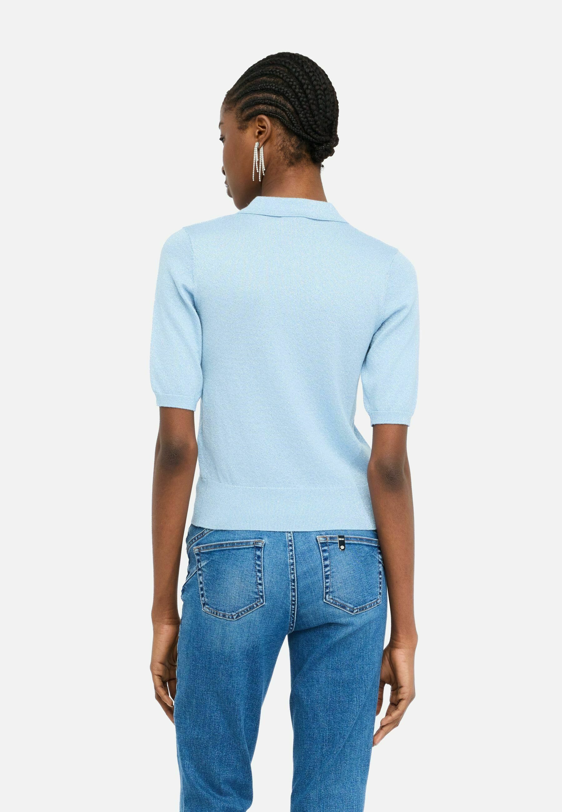売れ筋商品|||ラルフローレン Tシャツ レディース トップス NATRISSA POINTELLE KNIT COTTON BLEND POLO SWEATER - Polo shirt - aqua pearl Lauren Ralph Lauren NATRISSA POINTELLE KNIT COTTON BLEND