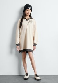 Converse LONG SLEEVE DRESS - Rochie de zi - natural ivory