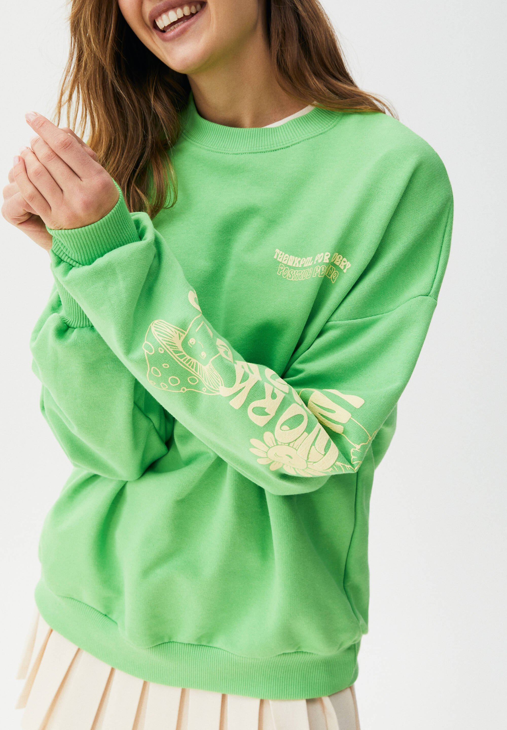 SLEEVE GRAPHIC - Sweatshirt - green 