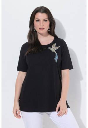 HUMMINGBIRD BEADWORK TEE - T-Shirt print - black