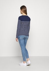 JoJo Maman Bébé Top dugih rukava - navy/white