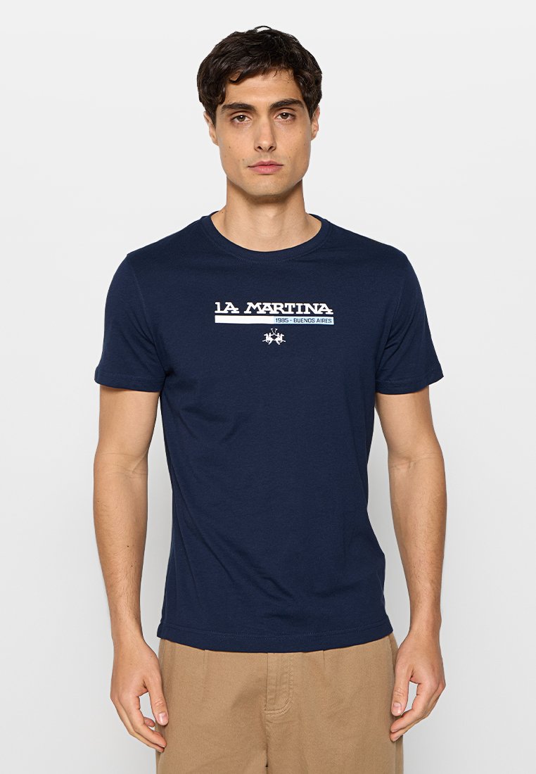 LA MARTINA T-shirt print donkerblauw LA MARTINA T-shirt print donkerblauw