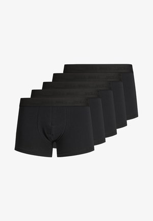 Pack de cinco calzoncillos tipo boxer de algodón negro, con una textura suave, que cuentan con una cinturilla con logo en relieve y un diseño clásico y ajustado.