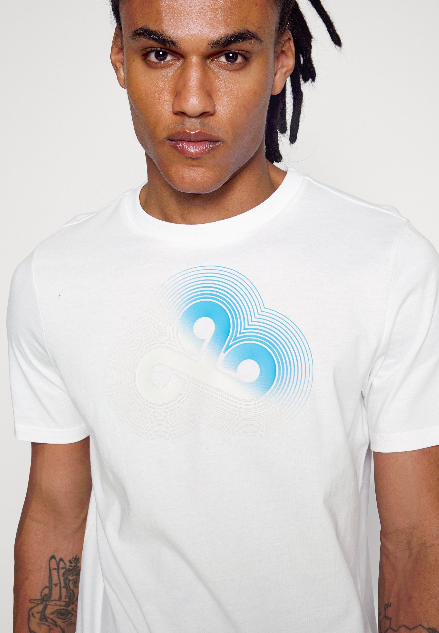 Puma CLOUD BIG LOGO TEE - T-Shirt print - puma white/weiß - Zalando.ch