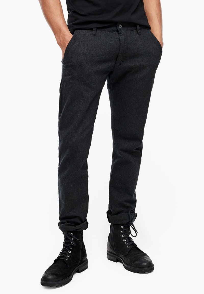 QS Kalhoty - mottled black