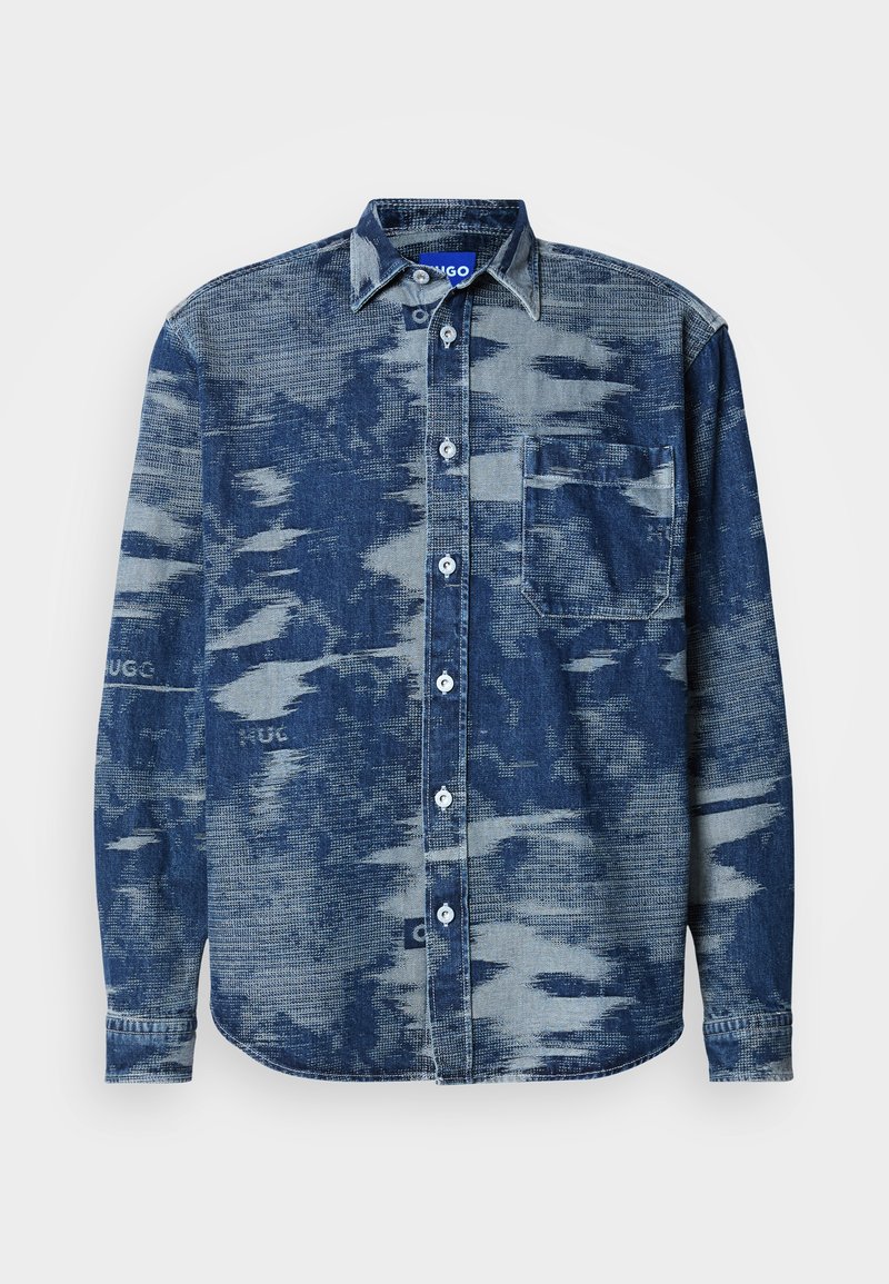 HUGO Overhemd blauw denim/bluedenim