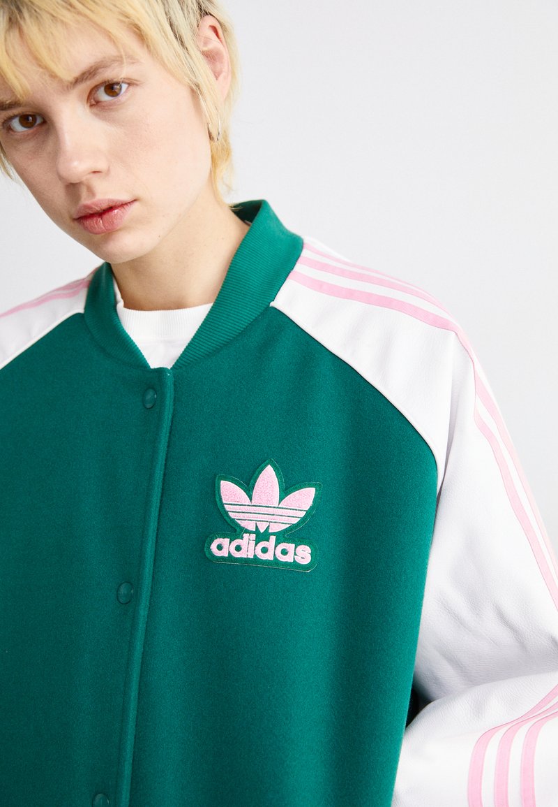 adidas gazelle silver green womens adidas Originals x Thug Club Superstar Graphic Relaxed Men's Track Jac