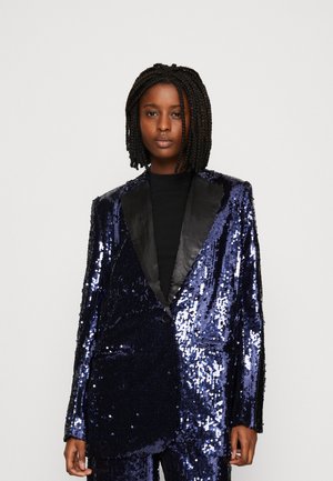 AYLA SINGLE BREASTED BOYFRIEND - Short coat - metallic blue